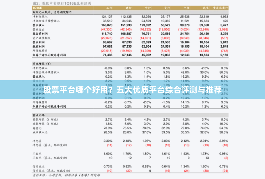 股票平台哪个好用？五大优质平台综合评测与推荐
