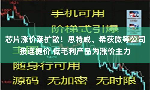 芯片涨价潮扩散！思特威、希荻微等公司接连提价 低毛利产品为涨价主力