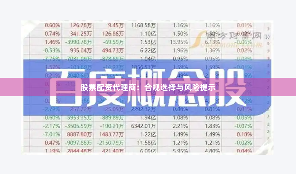 股票配资代理商：合规选择与风险提示
